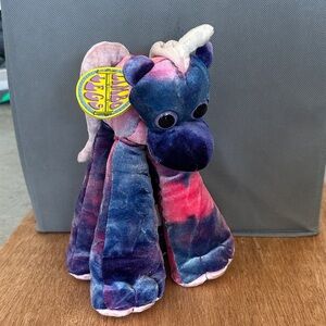 Jakks Limbo Legs Plush Unicorn Horse Tie dye Purple & Pink 11” Tall